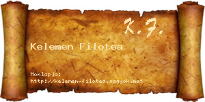 Kelemen Filotea névjegykártya